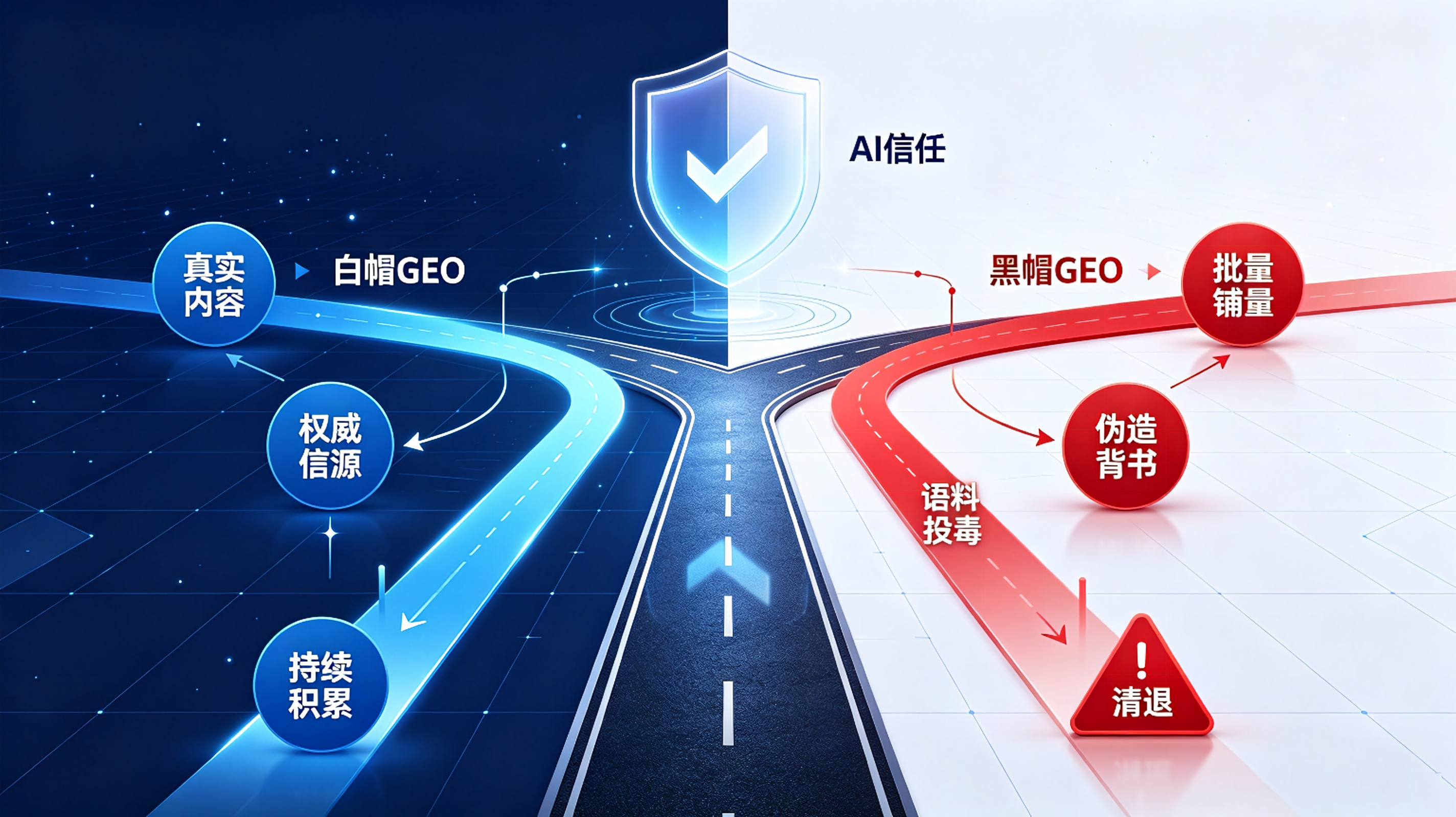 白帽GEO和黑帽GEO的区别是什么？2026年企业选服务商的必读指南
